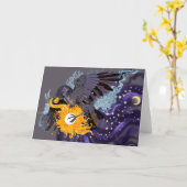 Raven Sky民族伝承グリーティングカード カード (黄色い花)