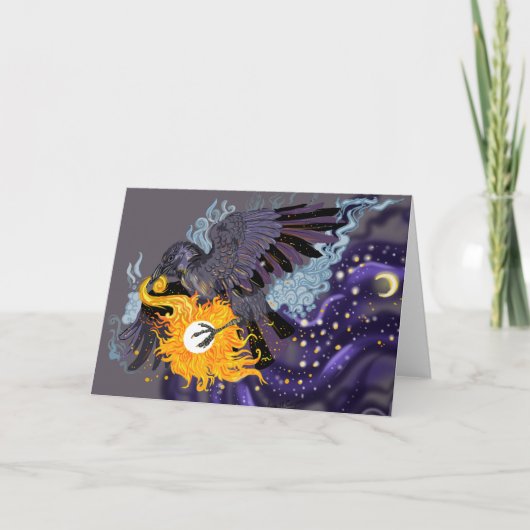 Raven Sky民族伝承グリーティングカード カード (正面)