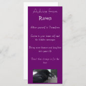 Raven Spiritブックマークからのアドバイス (正面/裏面)