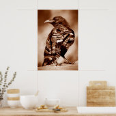 Raven surreal collage  poster ポスター (キッチン)