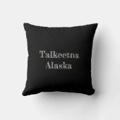 Raven: Talkeetna、アラスカ黒白 クッション (裏面)