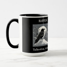 Raven: Talkeetna、アラスカ黒白 マグカップ
