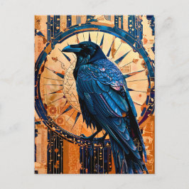 Raven Totem – Mystic Art Deco Symbol ポストカード