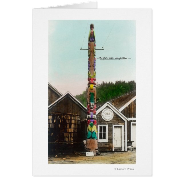 Raven TotempoleWrangellのビュー， AK (正面)