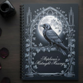 Raven Under Moon Gothic Midnight Journal ノートブック