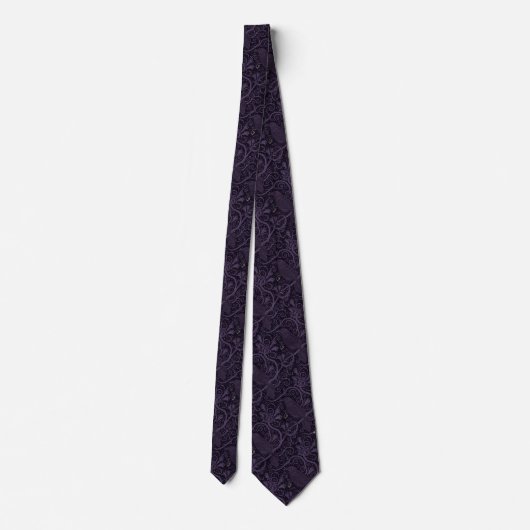 Raven Whimsigoth Necktie - Dark Purple ネクタイ (裏面)