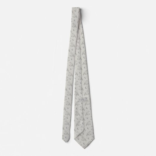 Raven Whimsigoth Necktie - Minimalist Goth ネクタイ (裏面)