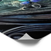 Raven with Iridescent Feathers in Enchanted Forest ポスター (角)