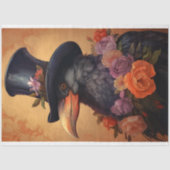 Raven with Top Hat 1 Decopage紙 薄葉紙 (正面)