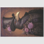 Raven with Top Hat 4 Decopage紙 薄葉紙 (正面)