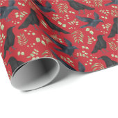 Raven Wrapping Paper in Red ラッピングペーパー (ロールコーナー)