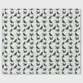 Raven Wrapping Paper in White ラッピングペーパー (フラット)