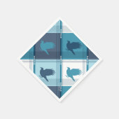 RAVENCLAW™タータンチェック格子模様 スタンダードカクテルナプキン (角)