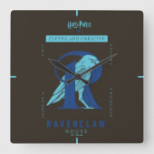 RAVENCLAW™ハウスクラシーとクリエイティブ スクエア壁時計 (正面)