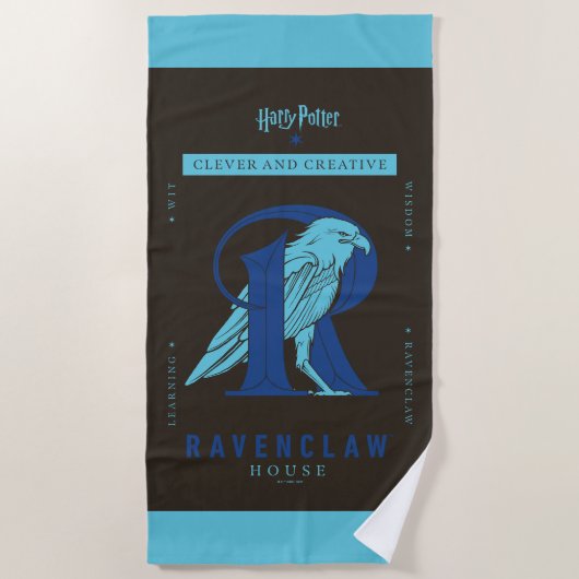 RAVENCLAW™ハウスクラシーとクリエイティブ ビーチタオル (正面)