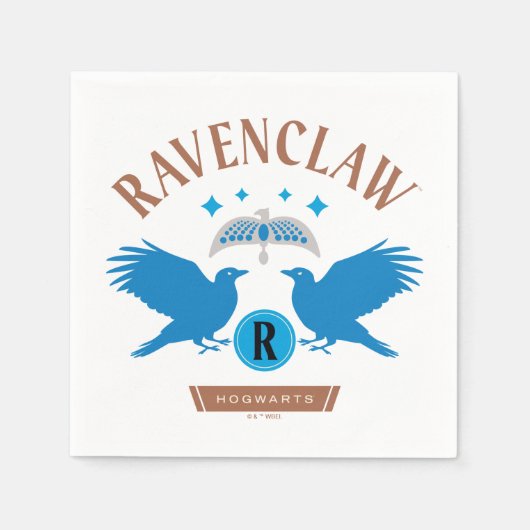 RAVENCLAW™ハウスダブルイーグルダイアデムグラフィック スタンダードカクテルナプキン (正面)