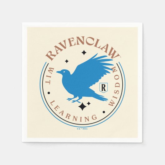 RAVENCLAW™ブルーイーグルハウスプライドバッジ スタンダードカクテルナプキン (正面)
