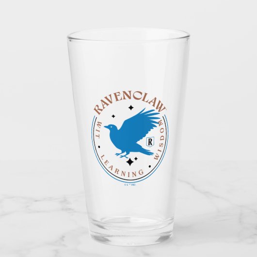 RAVENCLAW™ブルーイーグルハウスプライドバッジ タンブラーグラス (正面)