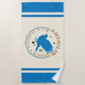 RAVENCLAW™ブルーイーグルハウスプライドバッジ ビーチタオル (正面)