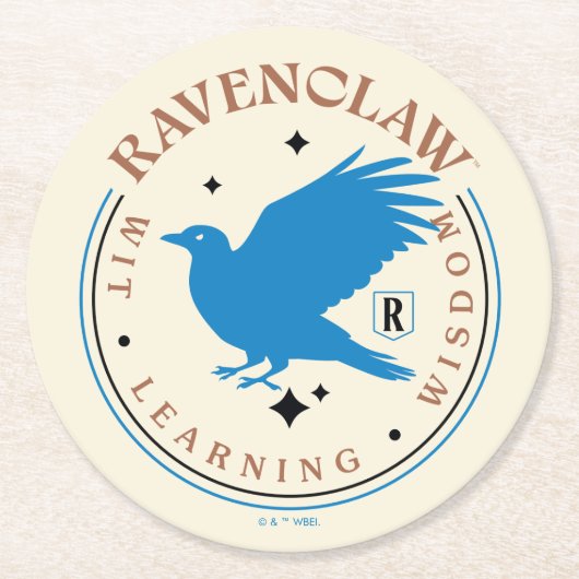 RAVENCLAW™ブルーイーグルハウスプライドバッジ ラウンドペーパーコースター (正面)