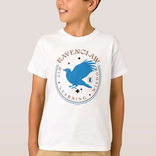 RAVENCLAW™ ブルーイーグル寮のプライドバッジ Tシャツ (正面)