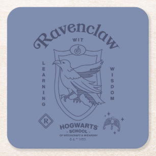 RAVENCLAW™ 知恵と学習のクラウンハウス・クラスト スクエアペーパーコースター