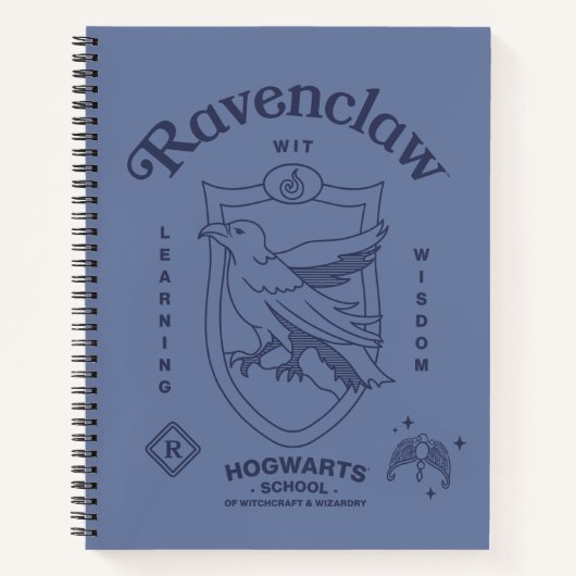 RAVENCLAW™ 知恵と学習の知恵の紋章 ノートブック (正面)