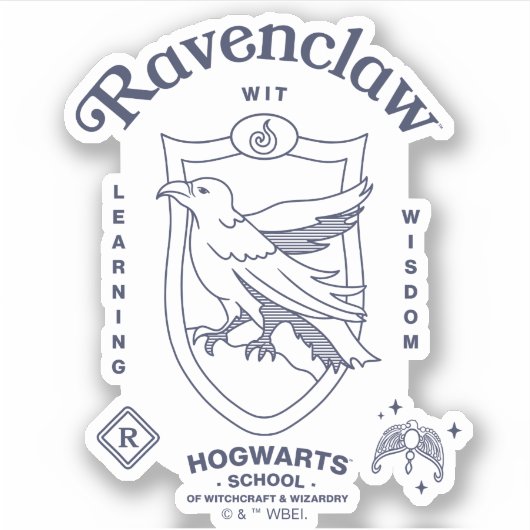 RAVENCLAW™ Wit Learning Wisdom Crest シール (正面)