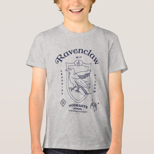 RAVENCLAW™ Wit Learning Wisdom Crest トライブレンドＴシャツ (正面)