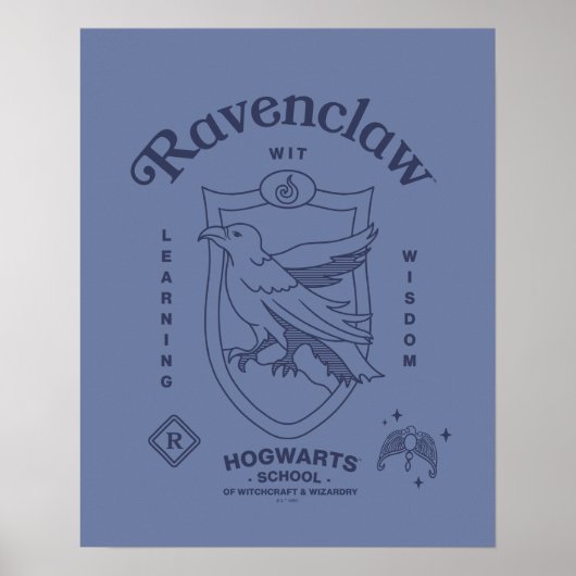 RAVENCLAW™ Wit Learning Wisdom Crest ポスター (正面)