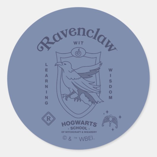 RAVENCLAW™ Wit Learning Wisdom Crest ラウンドシール (正面)
