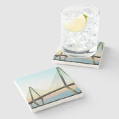 Ravenel Bridge Coaster, Charleston，サウスカロライナ ストーンコースター (横)