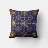 RAVENNA BYZANTINE MOSAICS、星、青い星空の夜 クッション (裏面)