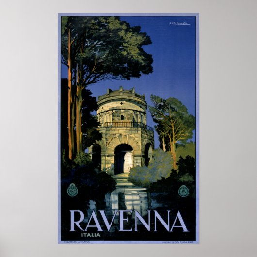 Ravenna Italia Vintage Travelポスター復元 ポスター (正面)
