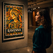 Ravenna Italy Byzantine Empress Mosaic Poster ポスター