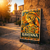 Ravenna Italy Byzantine Empress Mosaic Poster ポスター