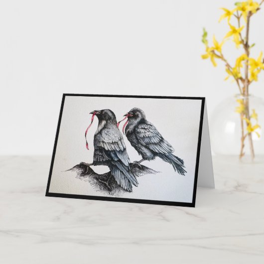 Ravens and Red Ribbon カード (黄色い花)