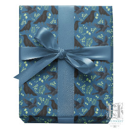Ravens Gift Wrapping Paper in Blue ラッピングペーパー