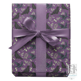 Ravens Gift Wrapping Paper in Purple ラッピングペーパー
