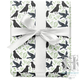 Ravens Gift Wrapping Paper in White ラッピングペーパー