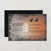 Ravens Halloween RSVP 3.5x5対応の返信カード (正面/裏面)