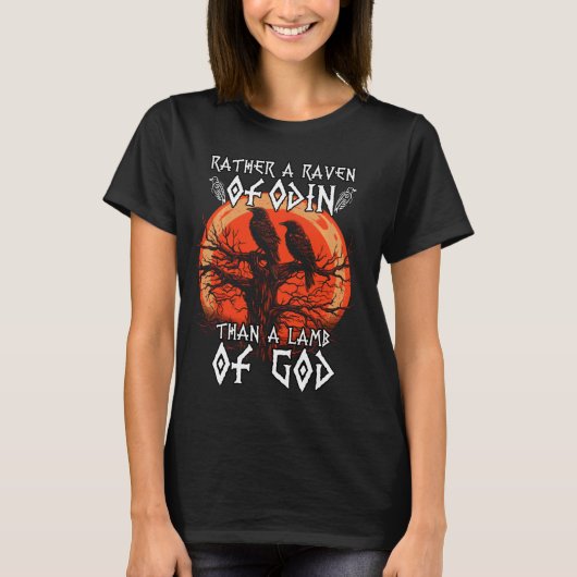 Ravens Hugin and Munin - Myth and Legends of the V Tシャツ (正面)
