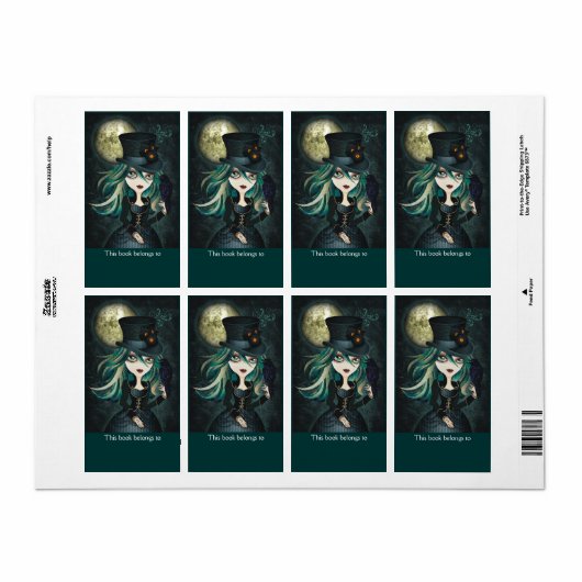 Raven's Moon蔵書票ラベル ラベル (フルシート)