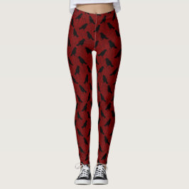 Ravens on Red Leggings レギンス