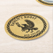 Raven's Roost Pub Wick Scotland ラウンドペーパーコースター (アングル)