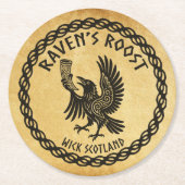 Raven's Roost Pub Wick Scotland ラウンドペーパーコースター (正面)