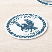 Raven's Roost Pub Wick Scotland ラウンドペーパーコースター (アングル)