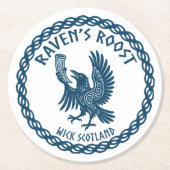 Raven's Roost Pub Wick Scotland ラウンドペーパーコースター (正面)