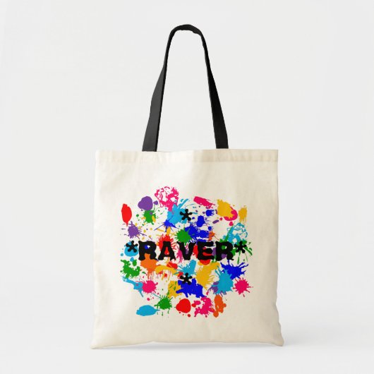 **RAVER**スプラッシュ絵を描 トートバッグ (正面)