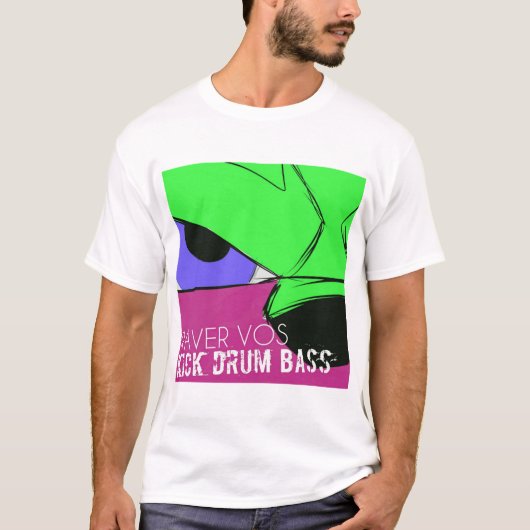 Raver Vos -蹴りのドラム低音メンズTシャツ Tシャツ (正面)